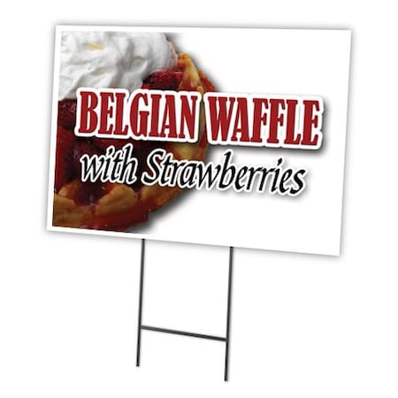 Signmission Belgian Waffle Strawb Yard & Stake outdoor plastic coroplast window, C-1216 Belgian Waffle Strawb C-1216 Belgian Waffle Strawb